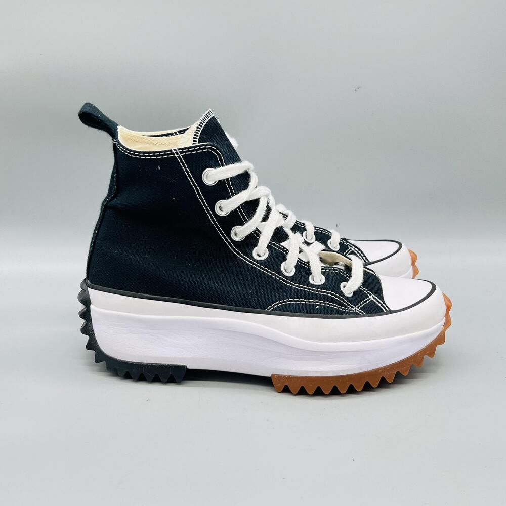 Converse Shoes Womens 7 Black Canvas Run Star Hike High Top Platform Sneakers